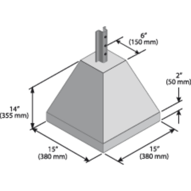 BASE EN BÉTON PYRAMIDALE